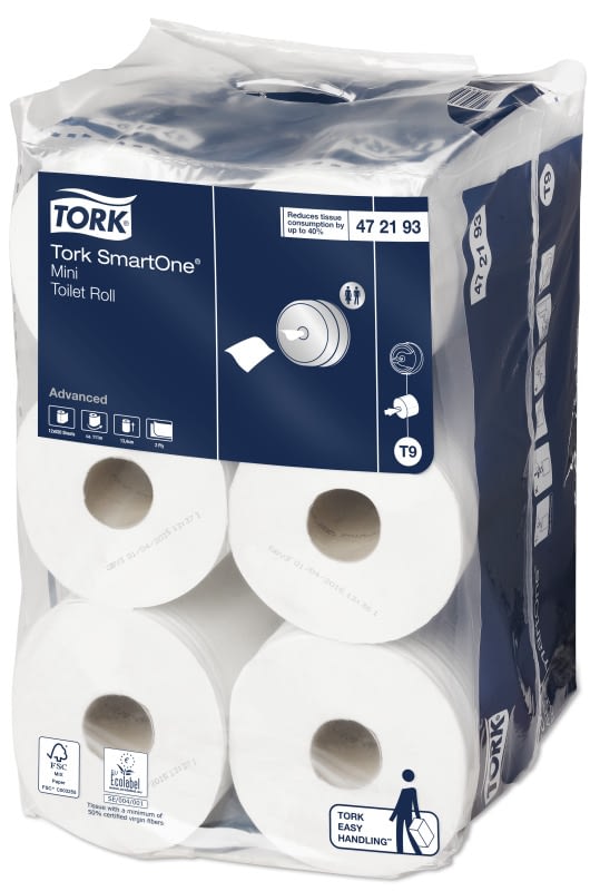 Tork Toiletpapir T9 SmartOne Advanced 111m 2-lags 12 ruller