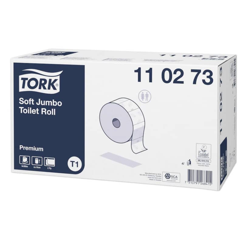 Tork Toiletpapir T1 Jumbo Premium 360m 2-lags 6 ruller