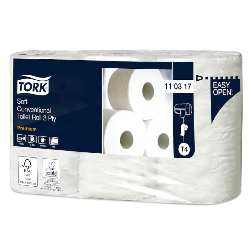 Tork Toiletpapir T4 Premium 34m 3-lags 42 ruller